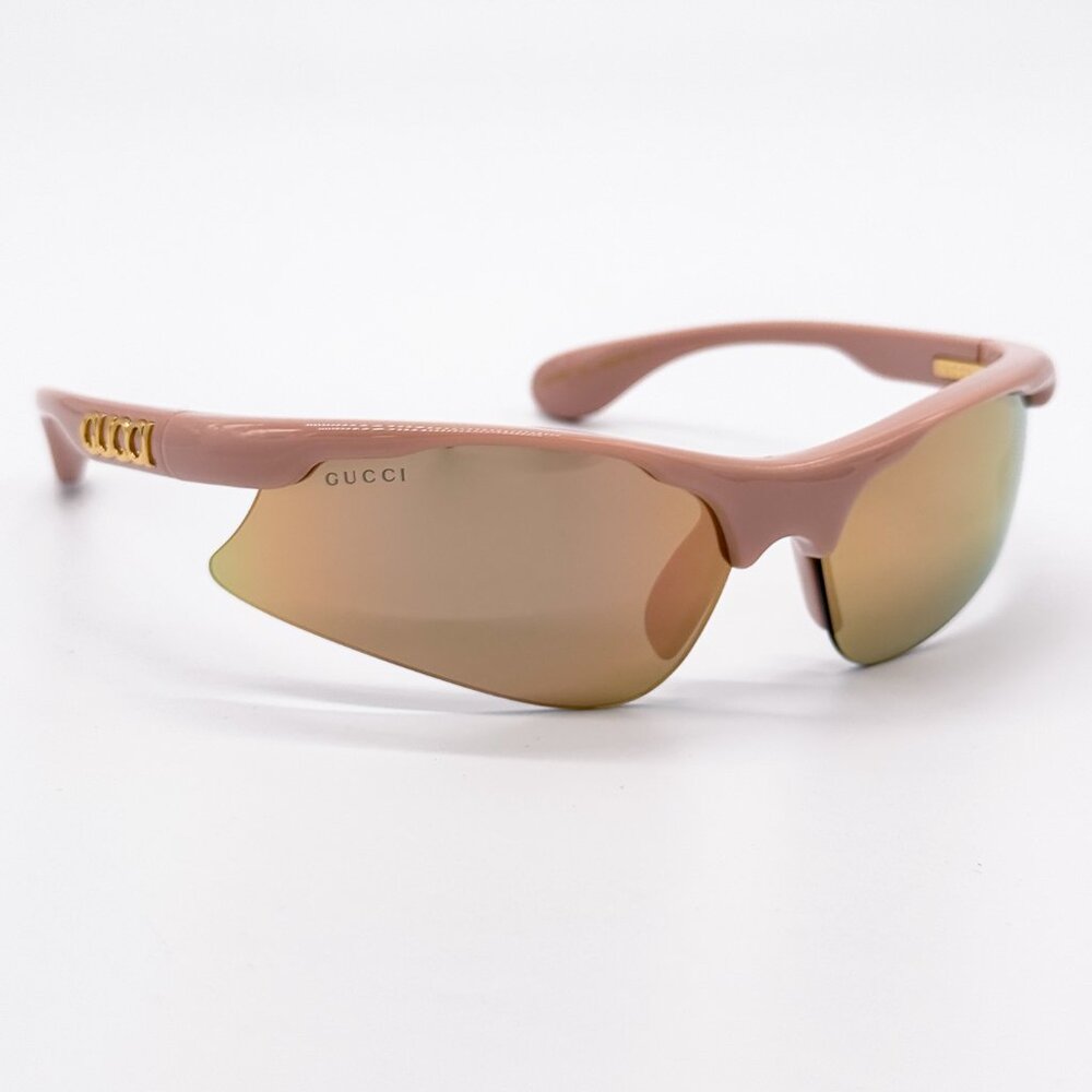 NEW GUCCI GG1774S 004 PINK MIRROR MASK UNISEX SUNGLASSES GUCCI - Picture 3 of 12